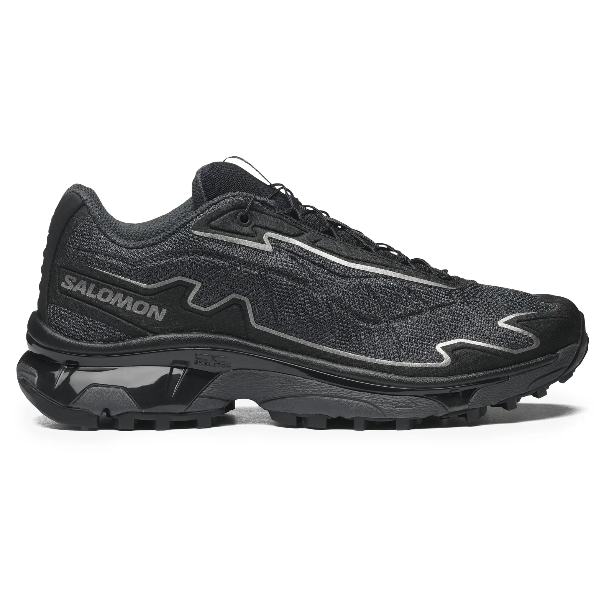 Side view of Salomon XT-Slate Black Asphalt Sneaker